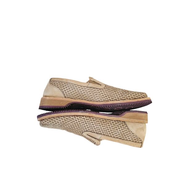 Mezlan Suede Puerto Cut Out Natural Beige Preppy Academia Loafers 9.5 EUC main image 7